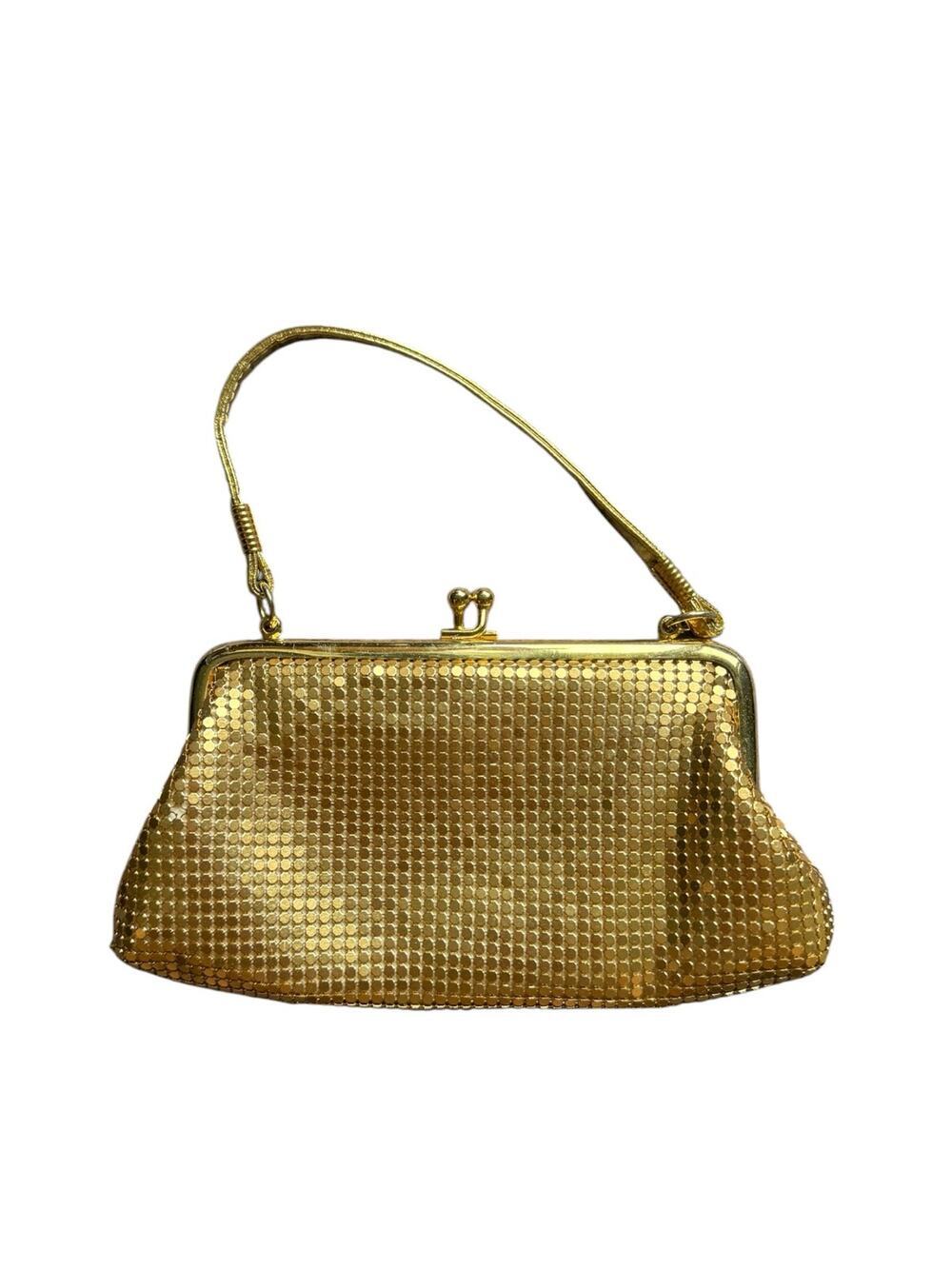 Cache Vintage Gold Metal Mesh Evening Mini Bag